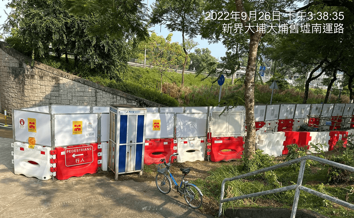 大埔南運路行人通道上蓋的建造工程